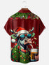 Men's Christmas Funny Graphic Short Sleeve Hawaiian Shirt